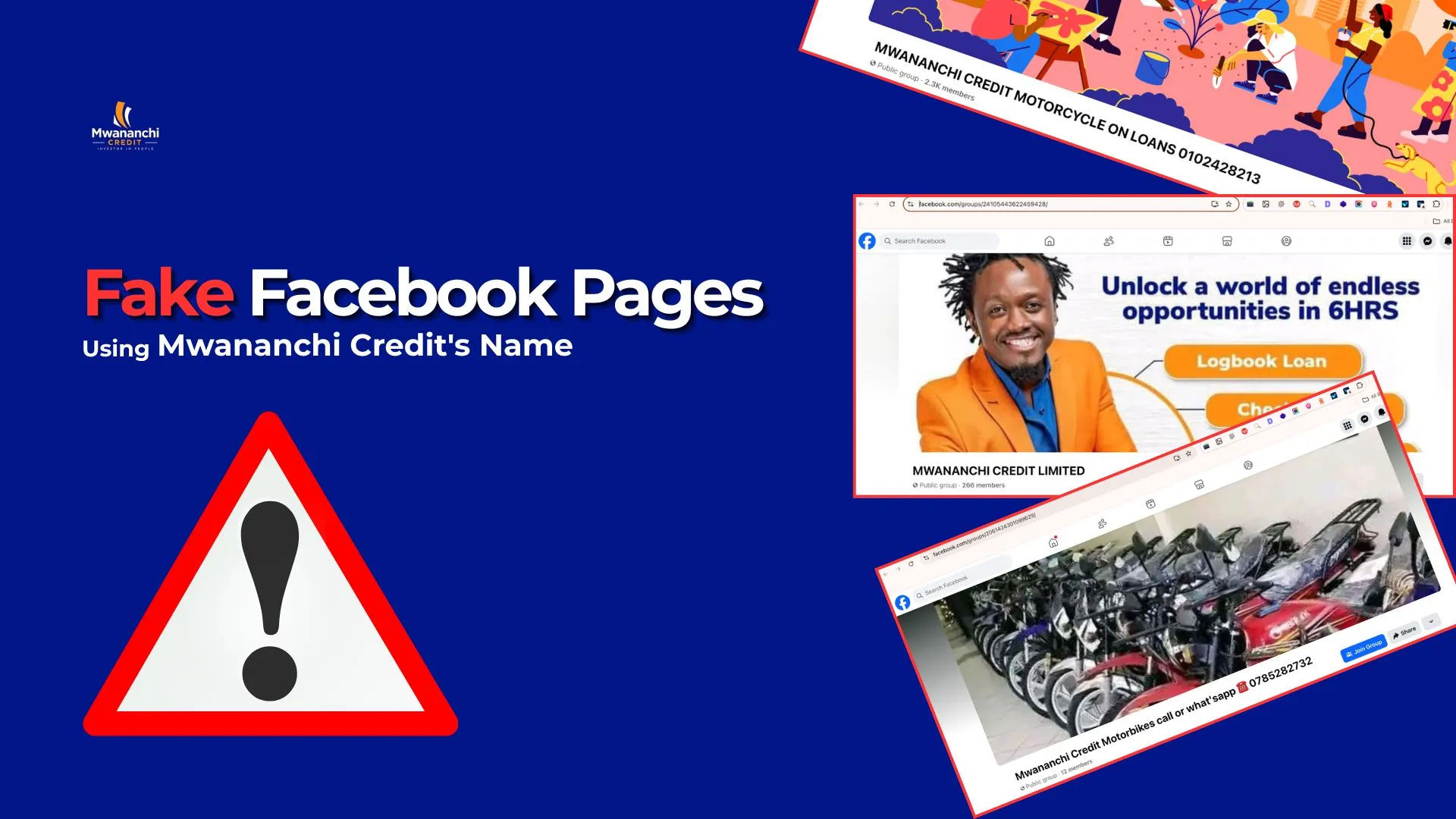 Fake Facebook Pages Using Mwananchi Credit’s Name